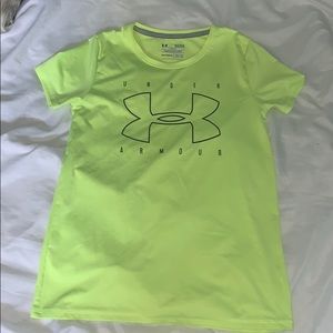 Under Amour Neon Green Fitted Top